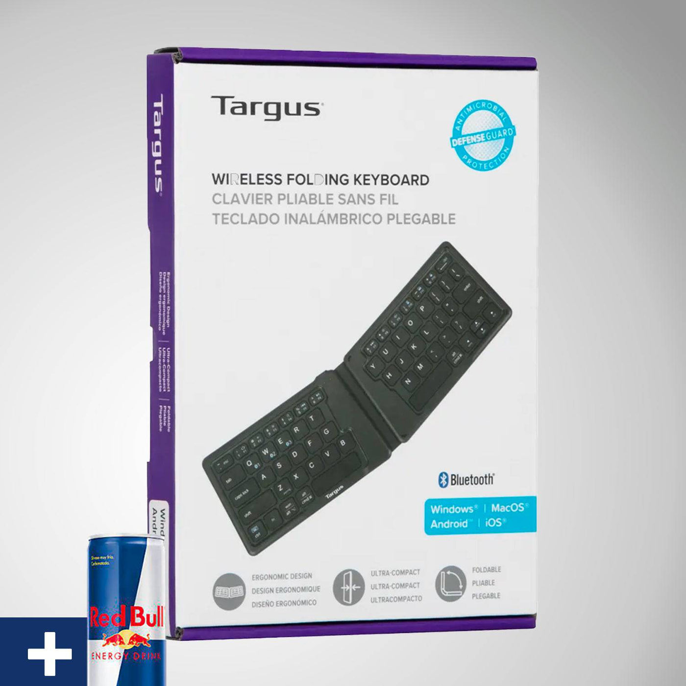 Teclado TARGUS AKF003 Multi-Dispositivo antimicrobial plegable BT SP BLACK (AKF003ES)