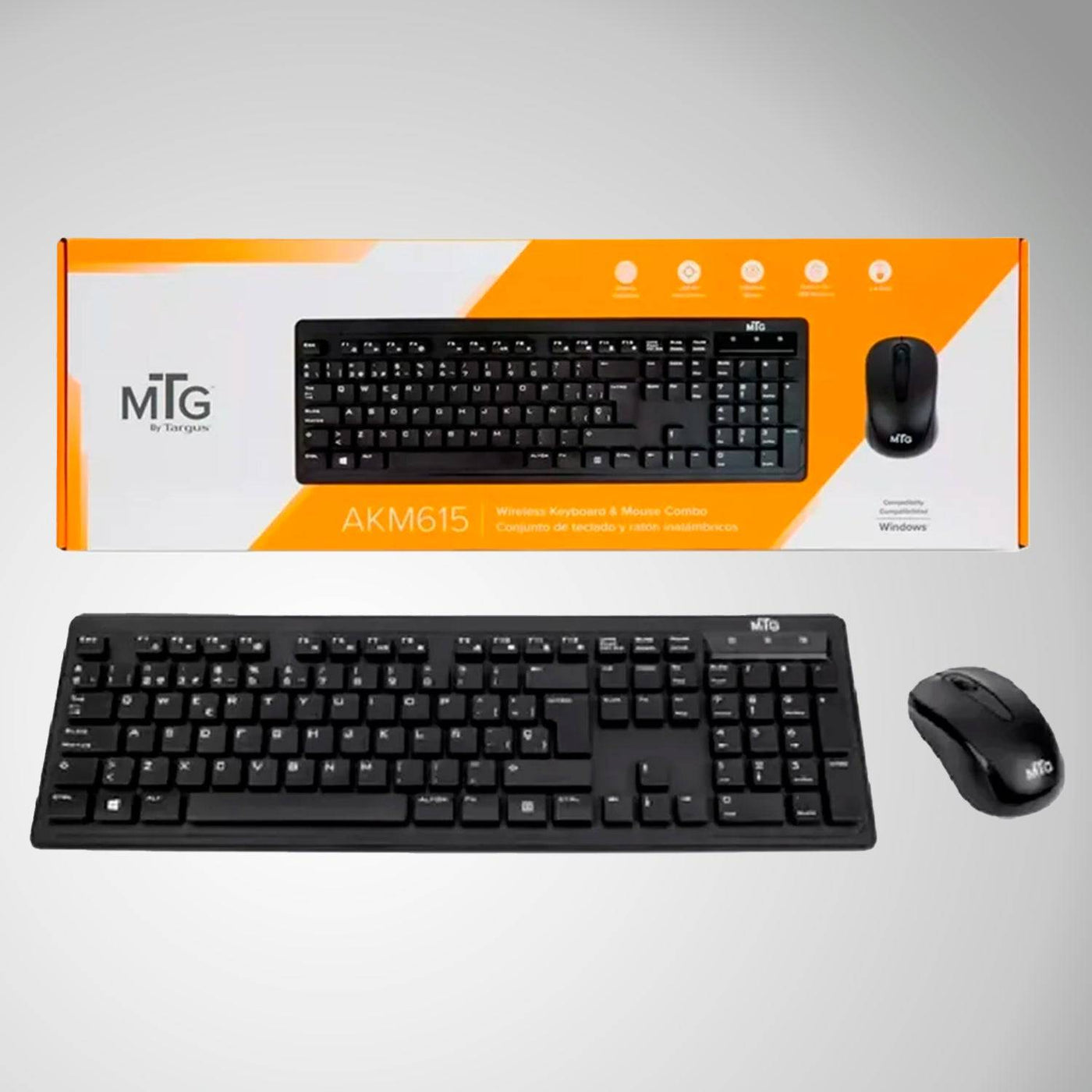 Teclado + Mouse MTG BY TARGUS Wireless SP BLACK (AKM615ESLP)