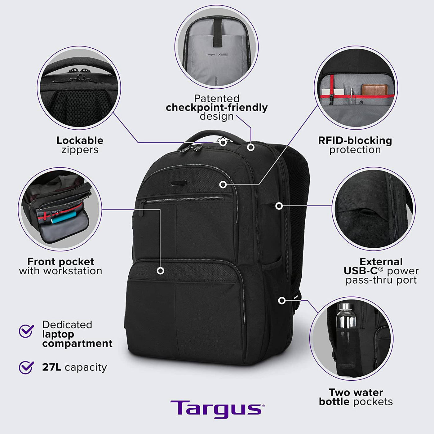 MOCHILA TARGUS CLASSIC COMMUTER 15.6" SLING 27L  (TBB627GL)