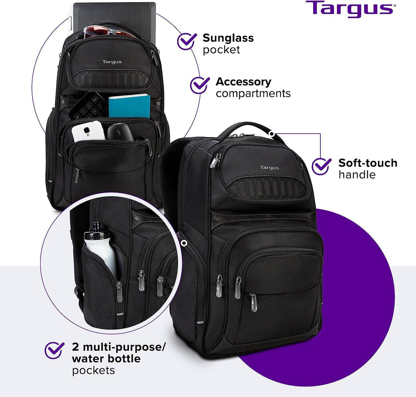 MOCHILA TARGUS LEGEND IQ 15.6" BLACK (PN TSB705US)