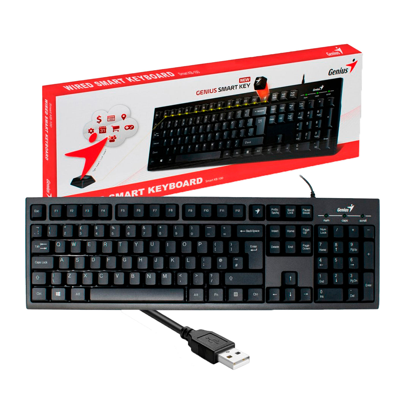 Teclado Genius Smart KB-100 USB Black