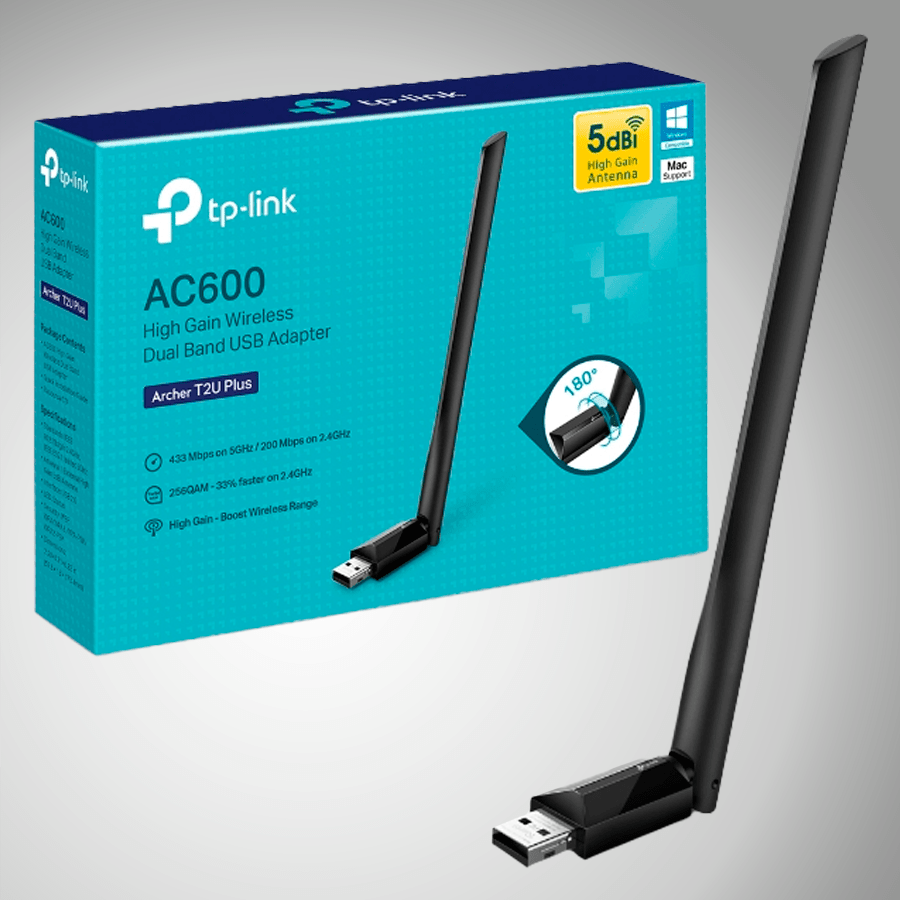 Adaptador Wifi Usb Tp-link Archer T2u Plus Ac600 Dual band