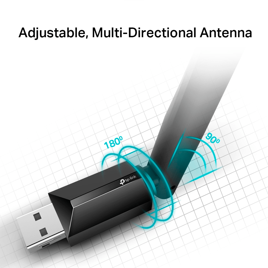 Adaptador Wifi Usb Tp-link Archer T2u Plus Ac600 Dual band