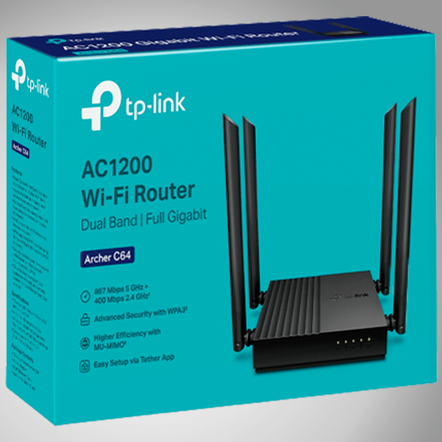 Router Tp-link Archer C64 Dual Band Gigabit Ac1200