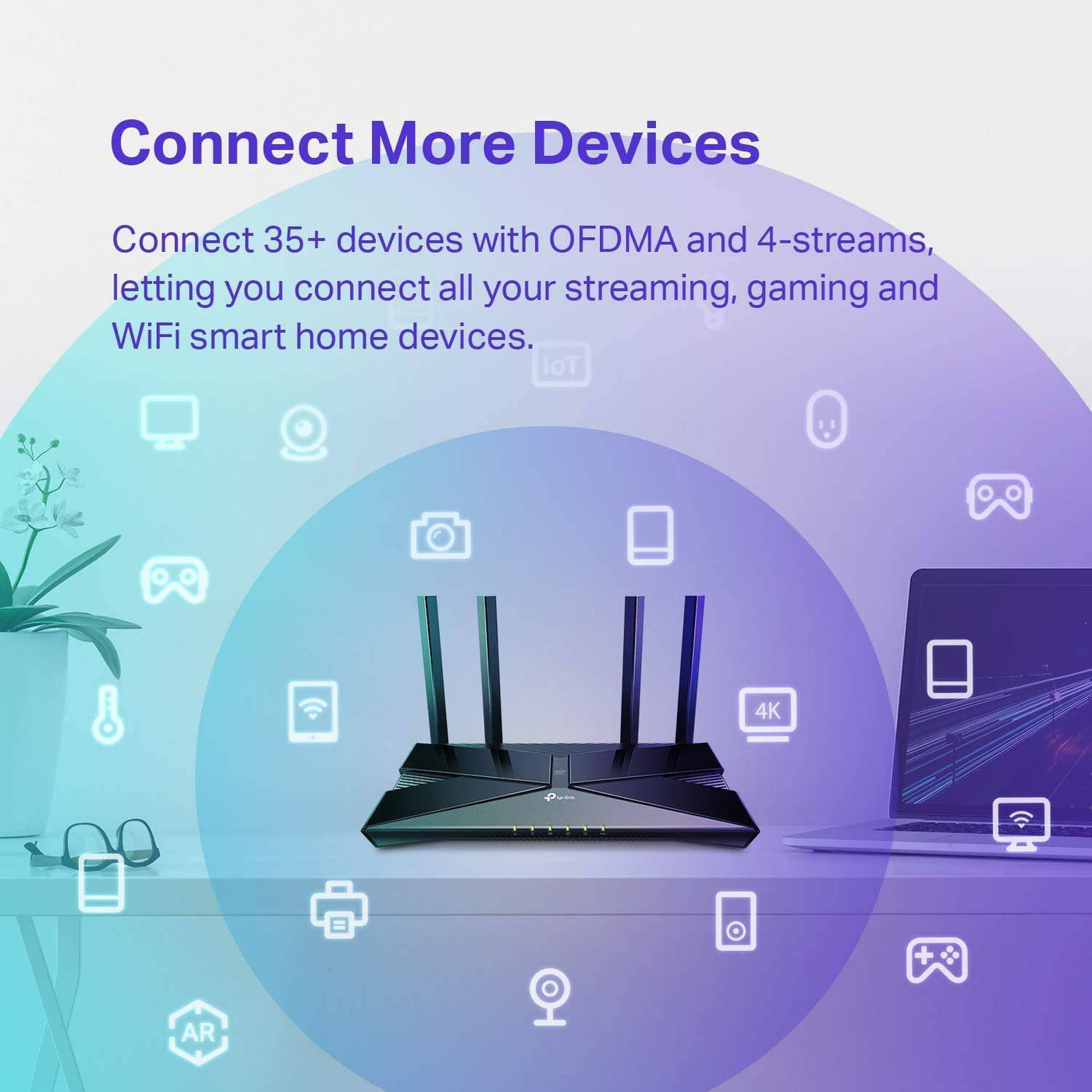 TP Link Archer AX20 AX1800 Doble Banda Wi-Fi 6 Router