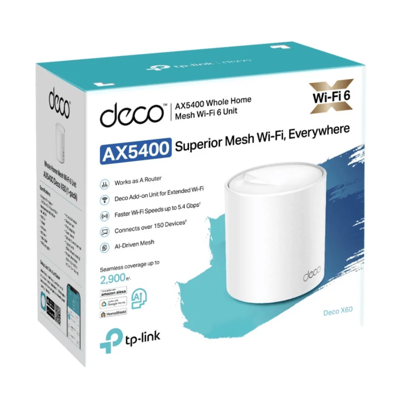 Tp-link Deco X60 1-pack AX5400 Whole Home Mesh Wi-fi