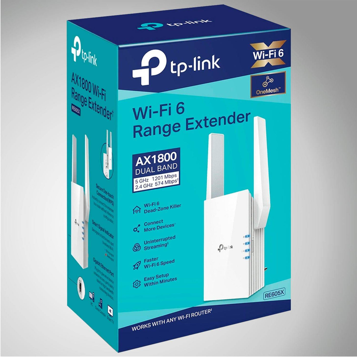 TP Link RE605X Extensor de red Wi-Fi 6 Mesh AX1800