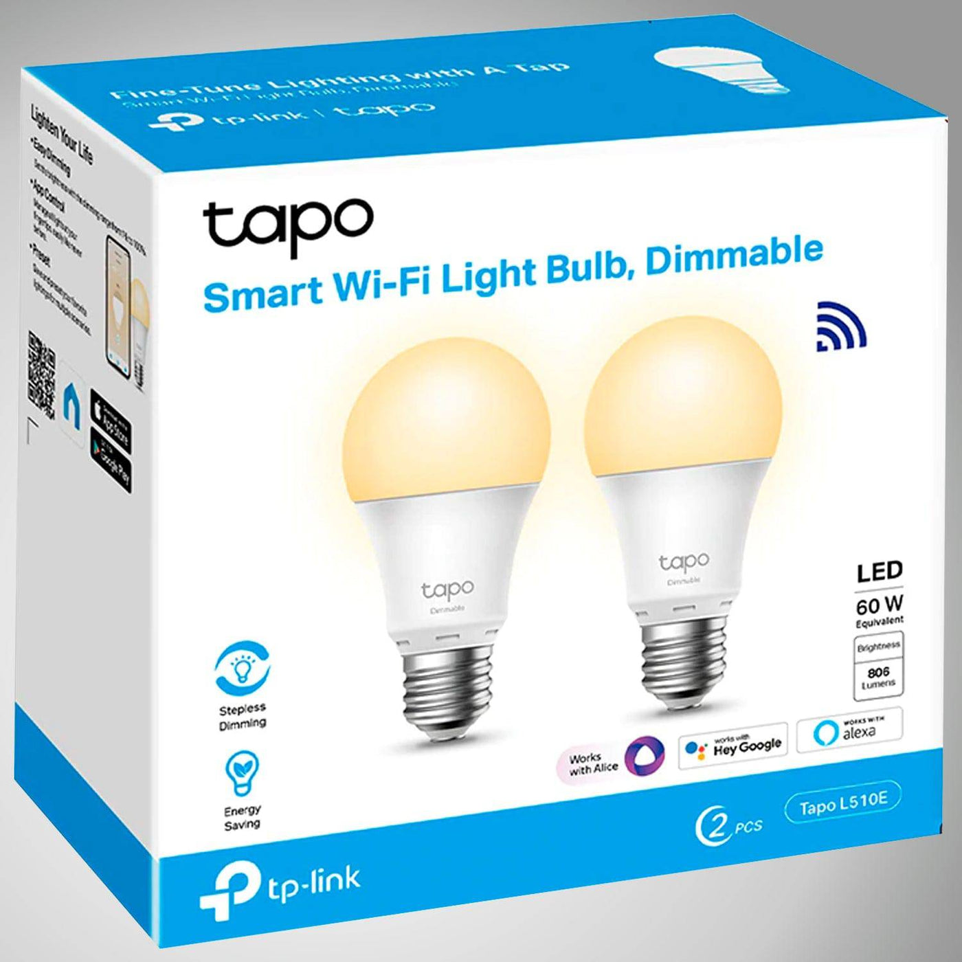 TP Link Tapo L510E(2-Pack) Bombilla LED Blanca WiFi