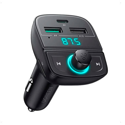 UGREEN Bluetooth Car Charger (5.0+PD+QC3.0+USB Flash Drive+TF) (Black) CD229