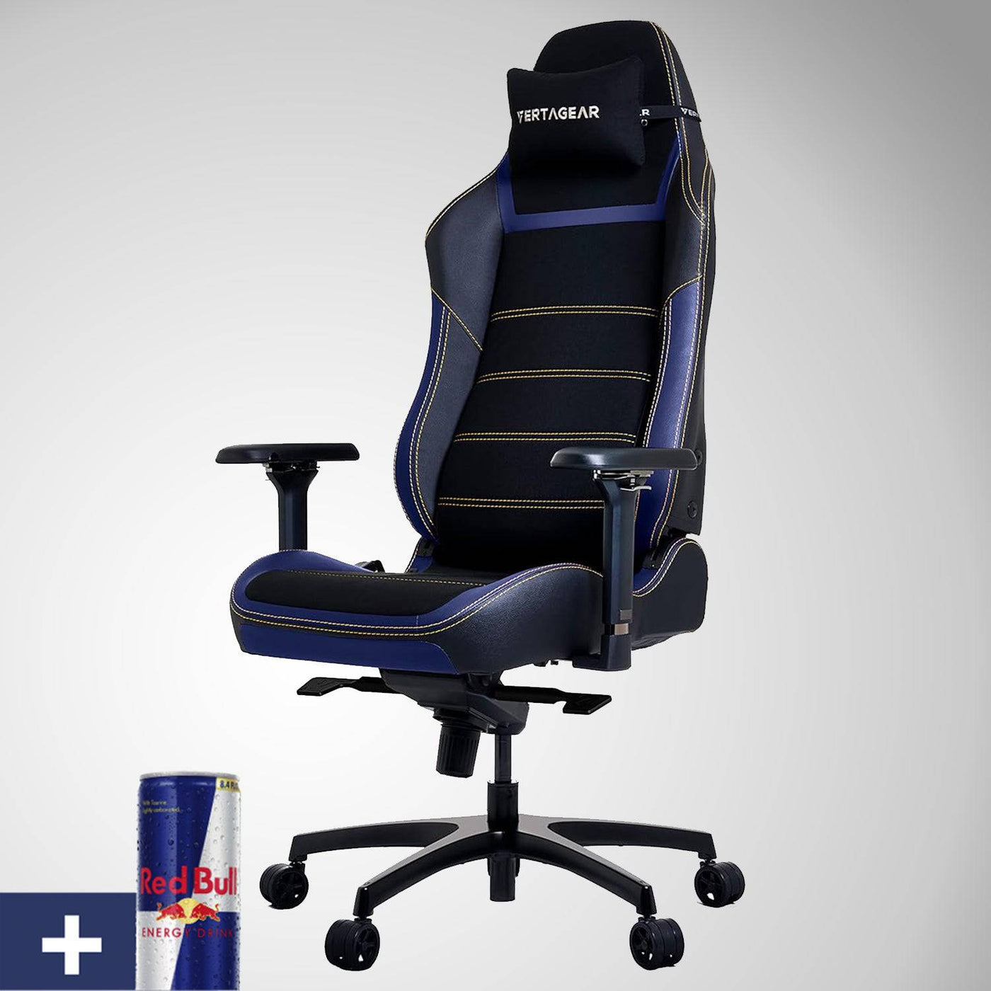 Silla gamer Vertagear PL6800 Silla ergonómica grande y alta para juegos con sistemas de asiento lumbar y VertaAir ContourMax