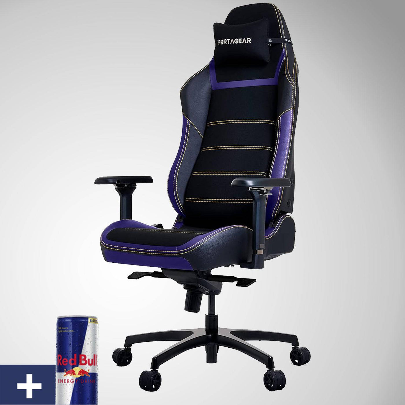 Silla gamer Vertagear PL6800 Silla ergonómica grande y alta para juegos con sistemas de asiento lumbar y VertaAir ContourMax