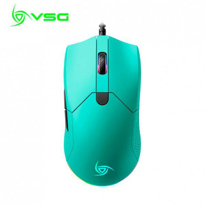 VSG Aurora Mouse Óptico Gamer Ambidiestro Ultraliviano, 6 Niveles de dpi, Gliders de Teflón, Botones Programables e Iluminación RGB, 72g