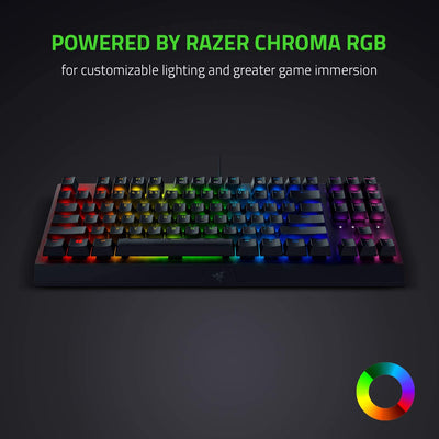 Teclado Sp  Razer Blackwidow V3 TKL RGB Mecánico Chroma green switch(P163B)