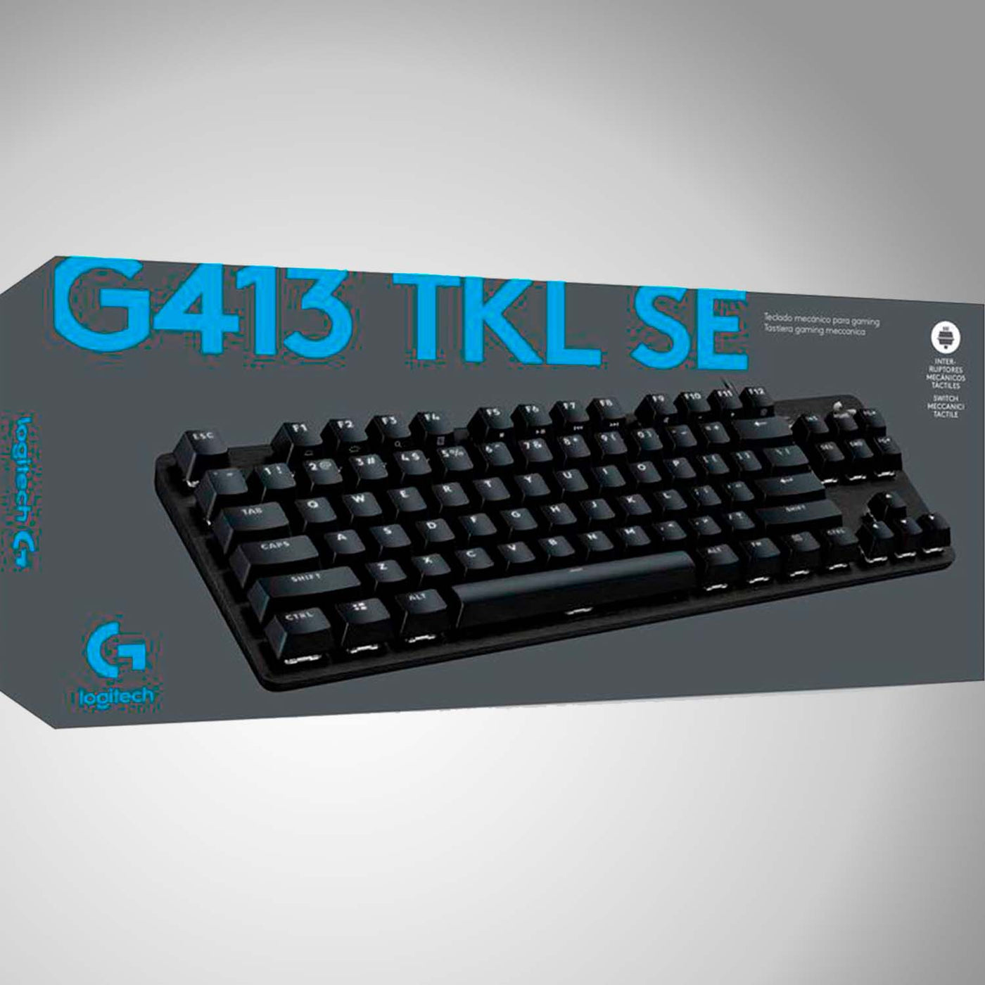 Logitech G413 TKL SE Teclado mecánico para juegos, teclado retroiluminado  compacto con interruptores mecánicos táctiles, anti-fantasma, compatible  con